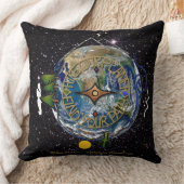 ハイキングザプラネットハイカーズソウルコンパス宇宙 クッション (ブランケット)