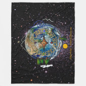 ハイキングザプラネットハイカーズソウルコンパス宇宙 フリースブランケット (正面)