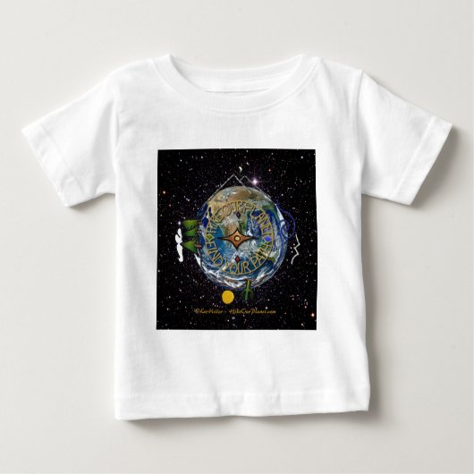 ハイキングザプラネットハイカーズソウルコンパス宇宙 ベビーTシャツ (正面)