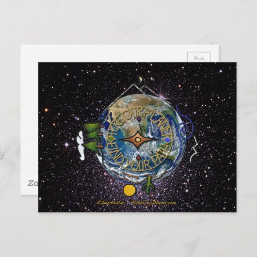 ハイキングザプラネットハイカーズソウルコンパス宇宙 ポストカード (正面/裏面)
