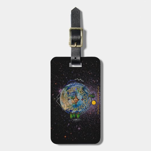 ハイキングザプラネットハイカーズソウルコンパス宇宙 ラゲッジタグ (正面縦)