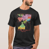 ハイキングザ・ウェーブArizonaハイキング地図Coyote Butts San Tシャツ (正面)