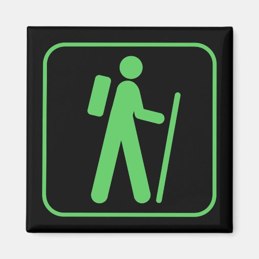 ハイキングシンボル磁石 マグネット (正面)