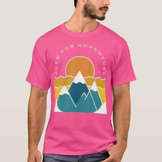 ハイキングシークフォーアドベンチャーレトロ山野外 Tシャツ (正面)
