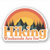ハイキングステッカー、週末はハイキング用 シール (正面)