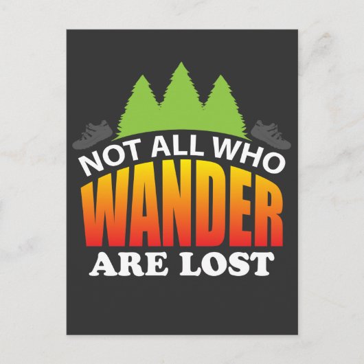 ハイキングツアーキャンピングギフトアイディア ポストカード (正面)