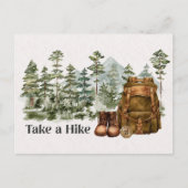 ハイキングツーマウンテンアウトドア引用文 ポストカード (正面)