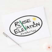 ハイキングデュポン森林あなたの標高ステッカーを上げる 楕円形シール (封筒)