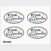 ハイキングデュポン森林あなたの標高ステッカーを上げる 楕円形シール (シート)