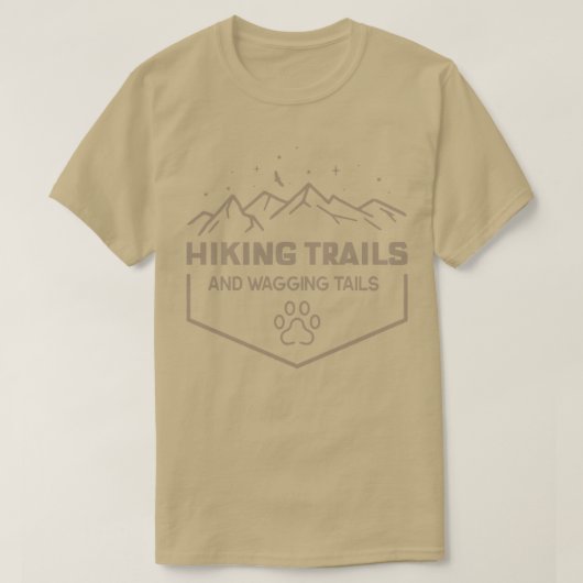 ハイキングトレイルと尻尾 Tシャツ (デザイン正面)