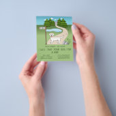 ハイキングトレイルによるゴールデンレトリバー – ドッグウォーカー チラシ (手)