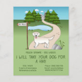 ハイキングトレイルによるゴールデンレトリバー – ドッグウォーカー チラシ (正面)