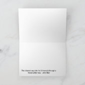 ハイキングトレイルグリーティングカードとJohn Muir引用文 カード (内部)