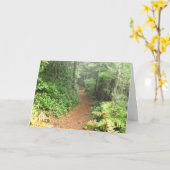 ハイキングトレイルグリーティングカードとJohn Muir引用文 カード (黄色い花)