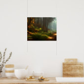 ハイキングトレイルデジタルアート ポスター (キッチン)