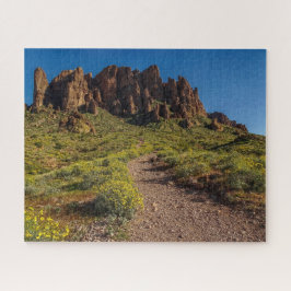 ハイキングトレイル迷信山脈春アリゾナ ジグソーパズル