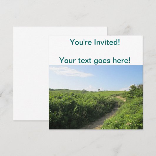 ハイキングトレイル 招待状 (正面/裏面)