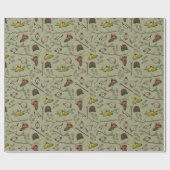 ハイキングトレッキングバックパッキパターン(の模様が)あるング ラッピングペーパー (フラット)