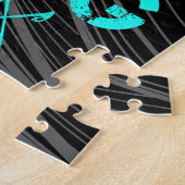 ハイキングトレッキング屋外ヴィンテージフォレストデザイン ジグソーパズル (側面)