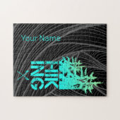 ハイキングトレッキング屋外ヴィンテージフォレストデザイン ジグソーパズル (横)