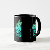 ハイキングトレッキング屋外ヴィンテージフォレストデザイン マグカップ (正面右)