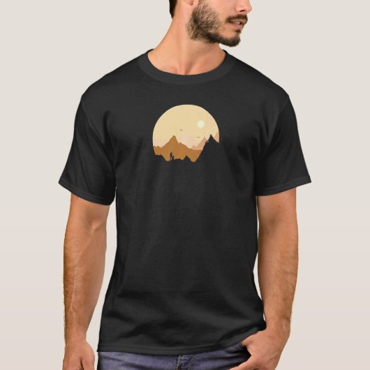 ハイキングドッグマウンテンズドイツの羊飼い Tシャツ (正面)
