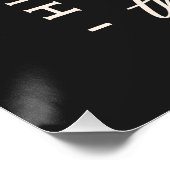 ハイキングハイカーガールおもしろいハイキング引用文ブラック ポスター (コーナー)