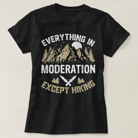 ハイキングハイカー以外は全て適度おもしろいに Tシャツ (デザイン正面)