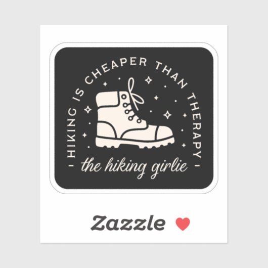 ハイキングハイカー女おもしろいの子の引用文機知に富んだ美学 シール (シート)