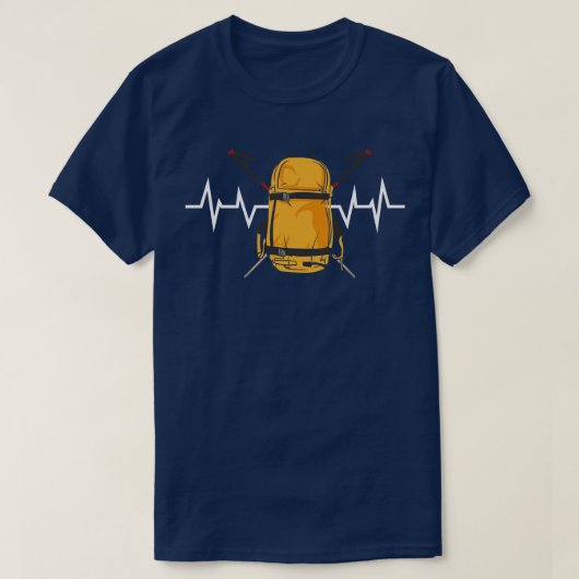 ハイキングハイキングバックパック Tシャツ (デザイン正面)