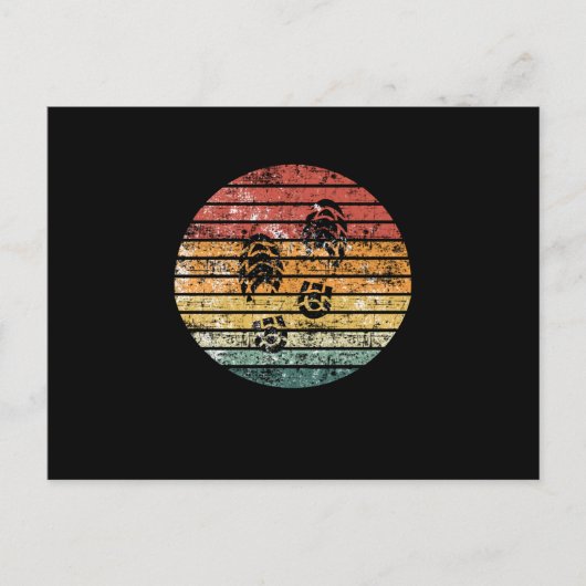 ハイキングハイキングブーツのフットプリント ポストカード (正面)