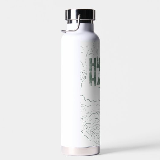 ハイキングハッピーキャンパーハイカーハイキングファミリーパーソナライズされた ウォーターボトル (右面)