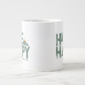 ハイキングハッピーキャンパーハイカーハイキングファミリーパーソナライズされた ジャンボコーヒーマグカップ (正面)