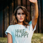 ハイキングハッピーキャンパーハイカーハイキングファミリーパーソナライズされた Tシャツ