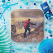 ハイキングハッピーバースデー ペーパープレート (パーティー)