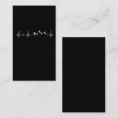 ハイキングハートビートEKGマウンテン登山ラブ 名刺 (正面/裏面)