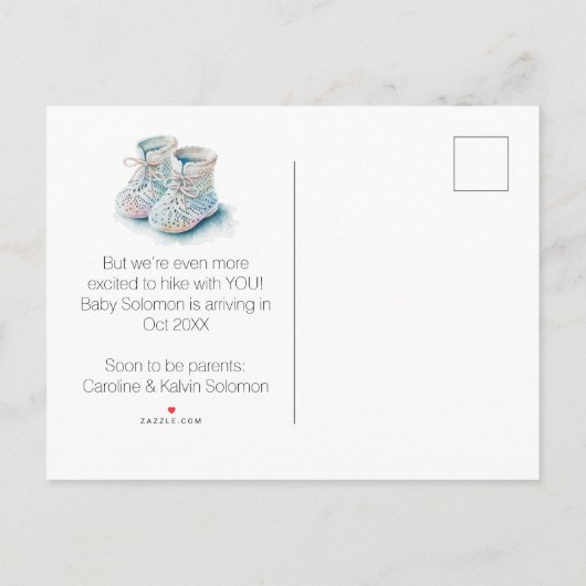 ハイキングバディアドベンチャー妊娠の発表 案内ポストカード (裏面)