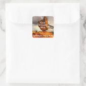 ハイキングバランスロックバースデーパーティー スクエアシール (バッグ)