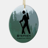 ハイキングパーソナライズされたオーナメント セラミックオーナメント (右)