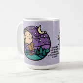 ハイキングパーソナライズされたキャンパーガール コーヒーマグカップ (正面左)