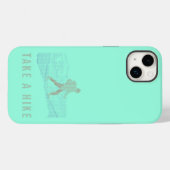 ハイキングブルーとレッドのケースメイトiPhoneケース Case-Mate iPhoneケース (裏面 (横))