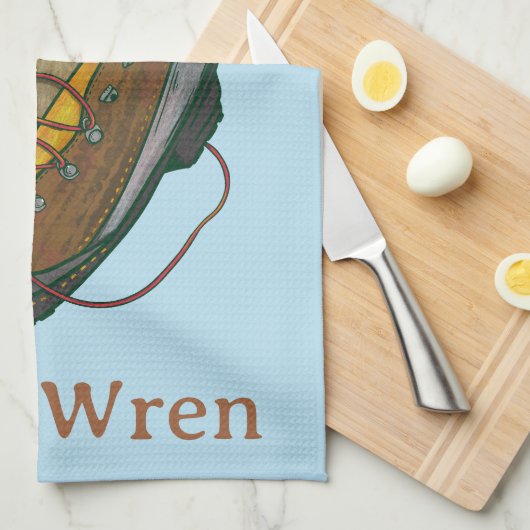 ハイキングブーツの上のロックウォーレンのタケ キッチンタオル (四つ折り)