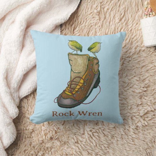 ハイキングブーツの上のロックウォーレンのタケ クッション (ブランケット)