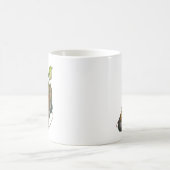 ハイキングブーツの上のロックウォーレンのタケ コーヒーマグカップ (中央)