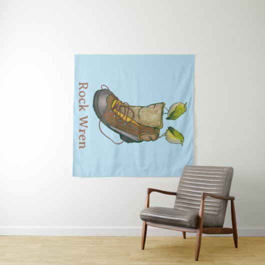 ハイキングブーツの上のロックウォーレンのタケ タペストリー (インサイチュ(横))