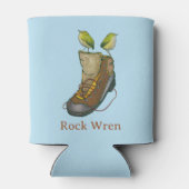 ハイキングブーツの上のロックウォーレンのタケ 缶クーラー (裏面)