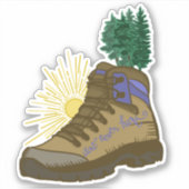 ハイキングブーツの汚れは傷つけない ステッカー シール (正面)