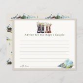 ハイキングブーツカップルシャワーアドバイスカード (正面/裏面)