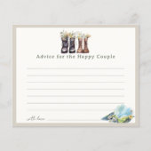 ハイキングブーツカップルシャワーアドバイスカード (正面)