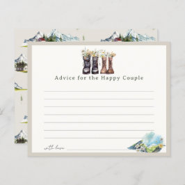 ハイキングブーツカップルシャワーアドバイスカード